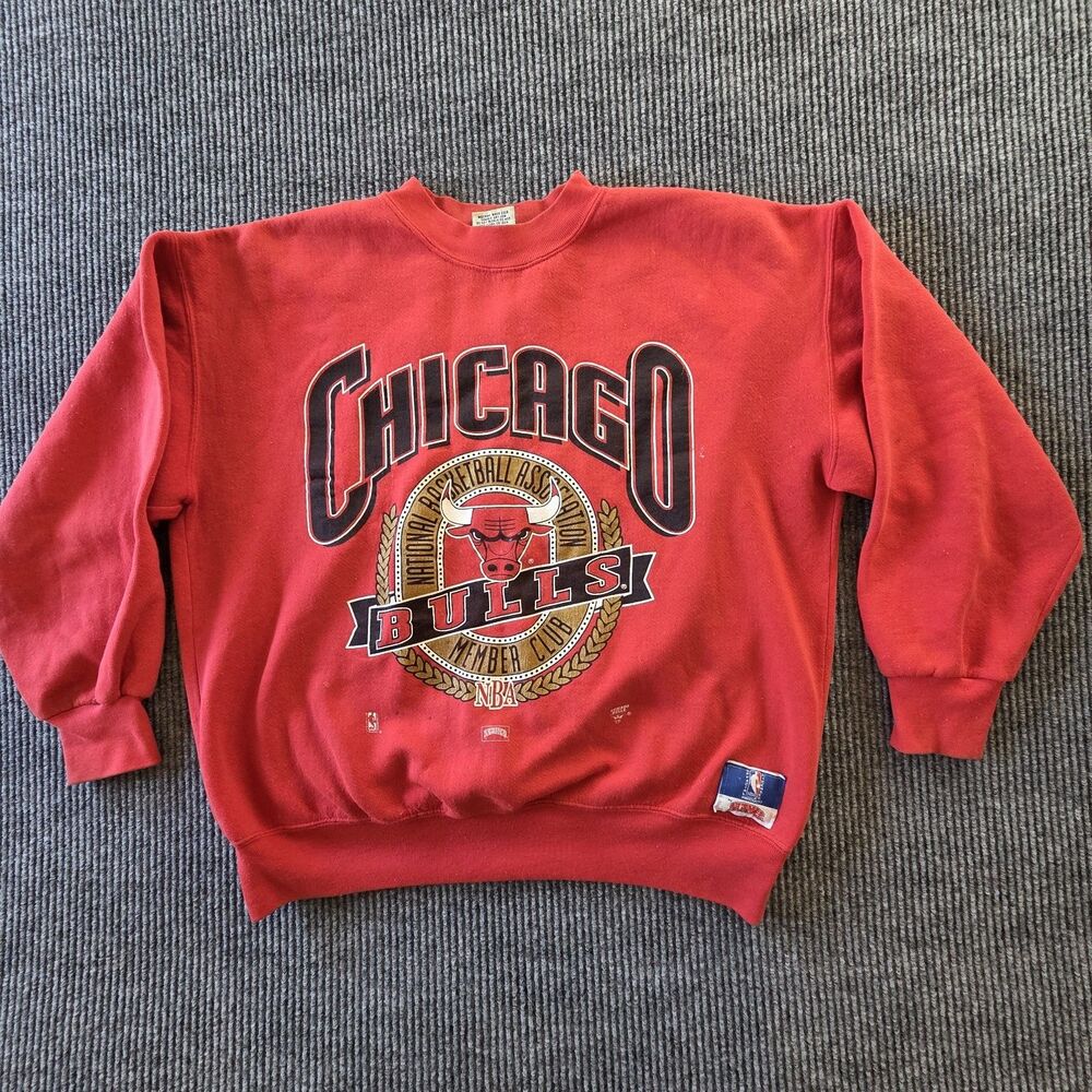 Vintage 90s Chicago Bulls Sweatshirt Member Club NBA Nutmeg Mills Crewneck